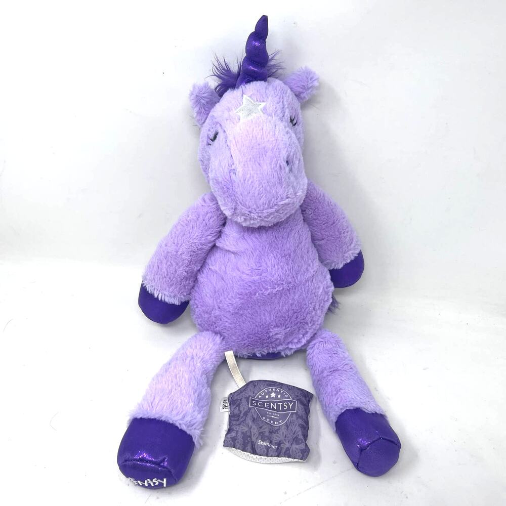 Scentsy Buddy Purple Unicorn Plush‎ 16" Vega Stars Shimmer Scent Pak Fragrance